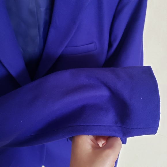 Gap Wool Blend Bright Purple Academy Blazer Size 8 - Picture 6 of 12